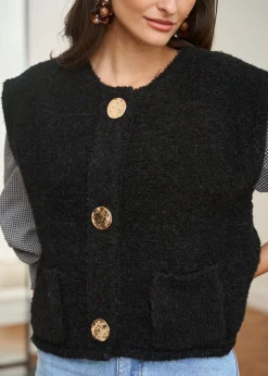 Motus Boutique Mailles^Gilet Artus Noir-GiletArtus