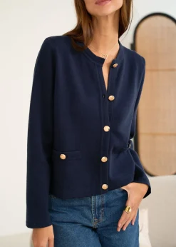 Motus Boutique Mailles^Gilet Audrey Marine-GiletAudrey