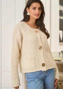 Motus Boutique Mailles^Gilet Bianca Blanc-GiletBianca