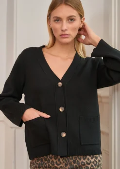 Motus Boutique Mailles^Gilet Céleste Noir-GiletCéleste