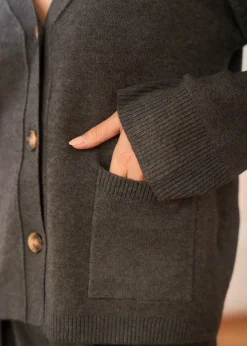Motus Boutique Mailles^Gilet Céleste Gris-GiletCéleste