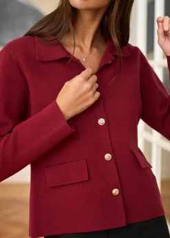 Motus Boutique Mailles^Gilet Elias Bordeaux-GiletElias