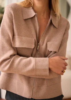 Motus Boutique Mailles^Gilet Gaetane Beige-GiletGaetane