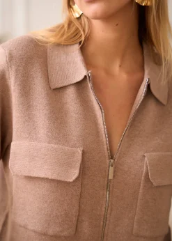Motus Boutique Mailles^Gilet Gaetane Beige-GiletGaetane