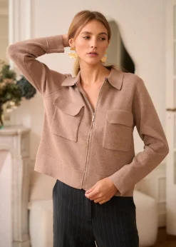 Motus Boutique Mailles^Gilet Gaetane Beige-GiletGaetane