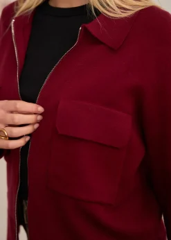 Motus Boutique Mailles^Gilet Gaetane Bordeaux-GiletGaetane