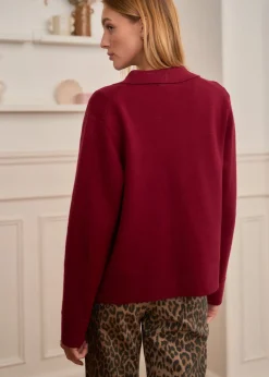 Motus Boutique Mailles^Gilet Gaetane Bordeaux-GiletGaetane