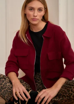 Motus Boutique Mailles^Gilet Gaetane Bordeaux-GiletGaetane