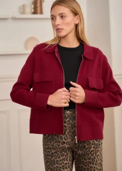Motus Boutique Mailles^Gilet Gaetane Bordeaux-GiletGaetane