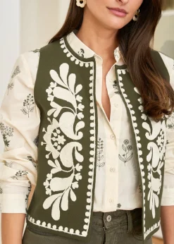 Motus Boutique Mailles^Gilet Léo Kaki-GiletLéo