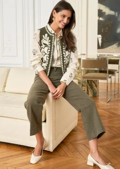 Motus Boutique Mailles^Gilet Léo Kaki-GiletLéo