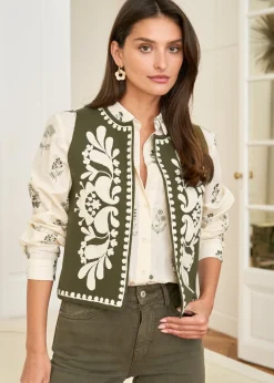 Motus Boutique Mailles^Gilet Léo Kaki-GiletLéo