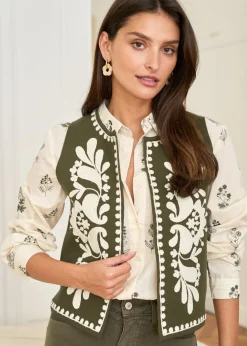 Motus Boutique Mailles^Gilet Léo Kaki-GiletLéo