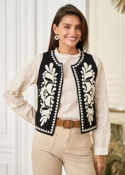 Motus Boutique Mailles^Gilet Léo Noir-GiletLéo