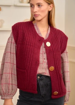 Motus Boutique Mailles^Gilet Lola Bordeaux-GiletLola
