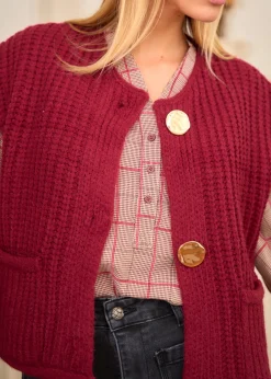 Motus Boutique Mailles^Gilet Lola Bordeaux-GiletLola