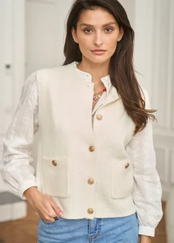 Motus Boutique Mailles^Gilet Léon Ecru-GiletLéon