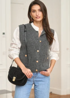 Motus Boutique Mailles^Gilet Léon Gris-GiletLéon