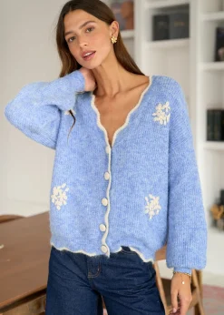 Motus Boutique Mailles^Gilet Léonard Bleu-GiletLéonard