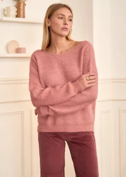 Motus Boutique Mailles^Gilet Maelys VieuxRose-GiletMaelys