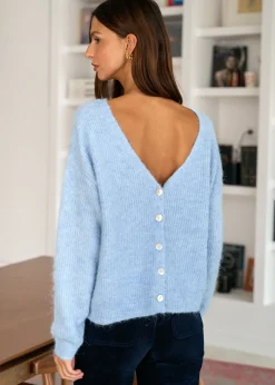 Motus Boutique Mailles^Gilet Maelys Bleu-GiletMaelys