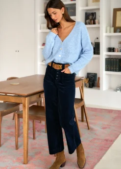 Motus Boutique Mailles^Gilet Maelys Bleu-GiletMaelys