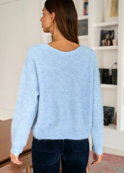 Motus Boutique Mailles^Gilet Maelys Bleu-GiletMaelys