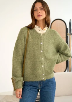 Motus Boutique Mailles^Gilet Malo Olive-GiletMalo