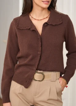 Motus Boutique Mailles^Gilet Mia Marron-GiletMia