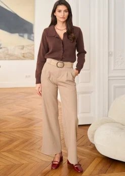 Motus Boutique Mailles^Gilet Mia Marron-GiletMia