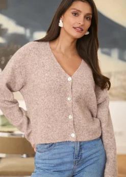 Motus Boutique Mailles^Gilet Myrielle Taupe-GiletMyrielle
