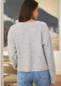 Motus Boutique Mailles^Gilet Myrielle Gris-GiletMyrielle
