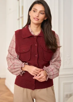 Motus Boutique Mailles^Gilet Olga Bordeaux-GiletOlga