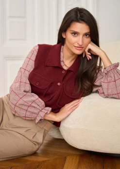 Motus Boutique Mailles^Gilet Olga Bordeaux-GiletOlga