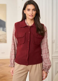 Motus Boutique Mailles^Gilet Olga Bordeaux-GiletOlga