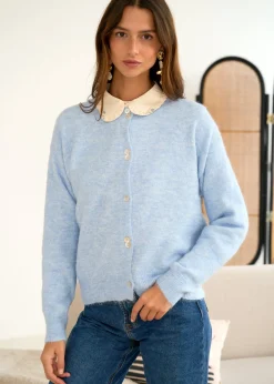 Motus Boutique Mailles^Gilet Ophélia Bleu-GiletOphélia