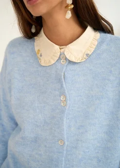 Motus Boutique Mailles^Gilet Ophélia Bleu-GiletOphélia