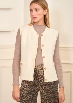 Motus Boutique Mailles^Gilet Sienne Ecru-GiletSienne