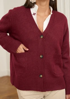 Motus Boutique Mailles^Gilet Vera Bordeaux-GiletVera