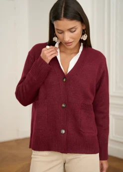 Motus Boutique Mailles^Gilet Vera Bordeaux-GiletVera