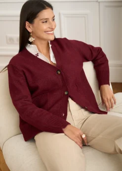 Motus Boutique Mailles^Gilet Vera Bordeaux-GiletVera