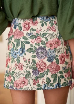 Motus Boutique Jupes & Shorts^Jupe Lio FleuriFondBeige-JupeLio