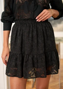 Motus Boutique Jupes & Shorts^Jupe Lou FleuriNoir-JupeLou