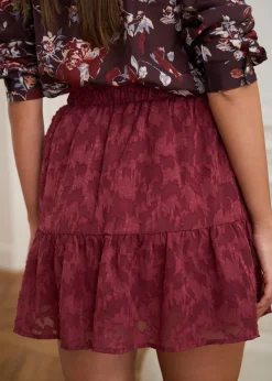 Motus Boutique Jupes & Shorts^Jupe Lou FleuriFondBordeaux-JupeLou