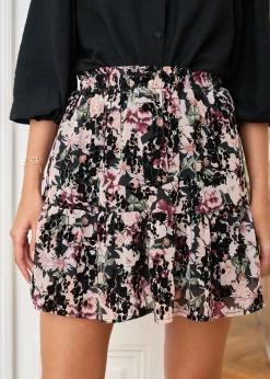Motus Boutique Jupes & Shorts^Jupe Lou FleuriRoseNoir-JupeLou