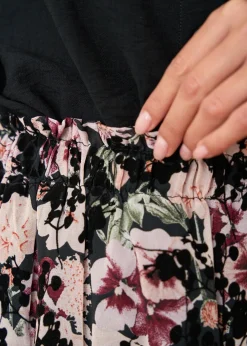 Motus Boutique Jupes & Shorts^Jupe Lou FleuriRoseNoir-JupeLou
