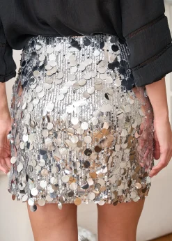 Motus Boutique Jupes & Shorts^Jupe Pauline Argent-JupePauline