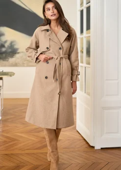 Motus Boutique Vestes & Manteaux^Manteau Isia Taupe-ManteauIsia