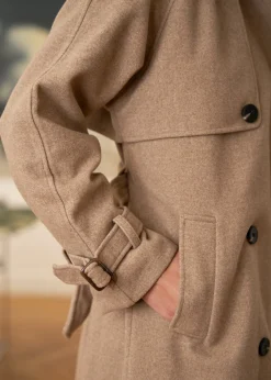 Motus Boutique Vestes & Manteaux^Manteau Isia Taupe-ManteauIsia