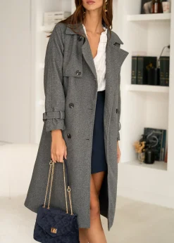 Motus Boutique Vestes & Manteaux^Manteau Isia Gris-ManteauIsia